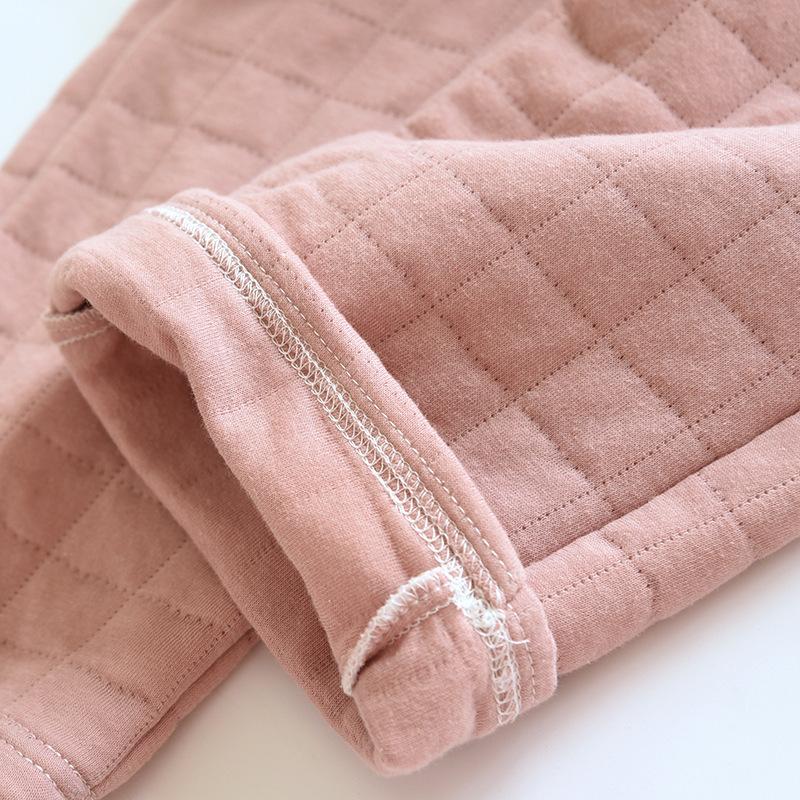 Осенне-зимний пижамный комплект для пары из утолщенного хлопка с застежкой-молнией, теплый однотонный мужской и женский домашний комплект из двух предметов с длинным рукавом