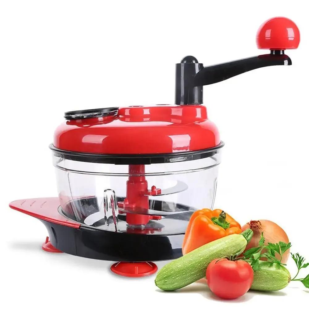 2L Kitchen Accessories Manual Food Processor Blender Potato Crusher Minced Meat Mincer Grinder Hand Vegetable Mixer Cutter