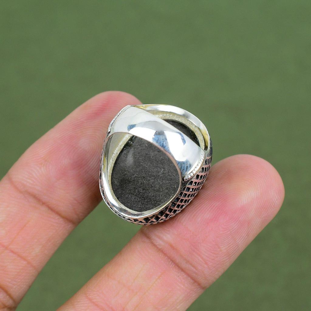 Silver Sheen Obsidian Ring 925 Sterling Silver Ring Handmade Jewelry Gemstone Ring Unique Ring For Her Gifts For Wife Available In Ring Size