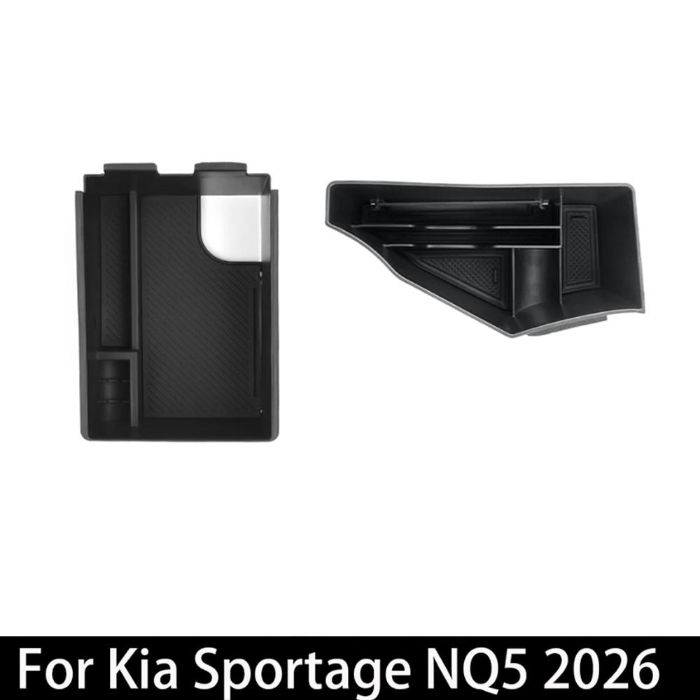 2PCS Car Central Console One Row Cup Holder Water Cup Storage Box For Kia Sportage NQ5 -2026 Accessories LHD/RHD