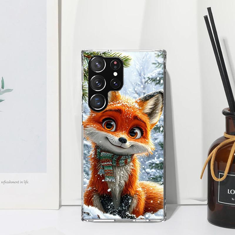 Animal Fox Phone Case For Samsung Galaxy S26 S25 Edge S24 FE S23 S22 Ultra S21 Plus S20 + Art Fundas Back Cover Galaxy S25 Edge