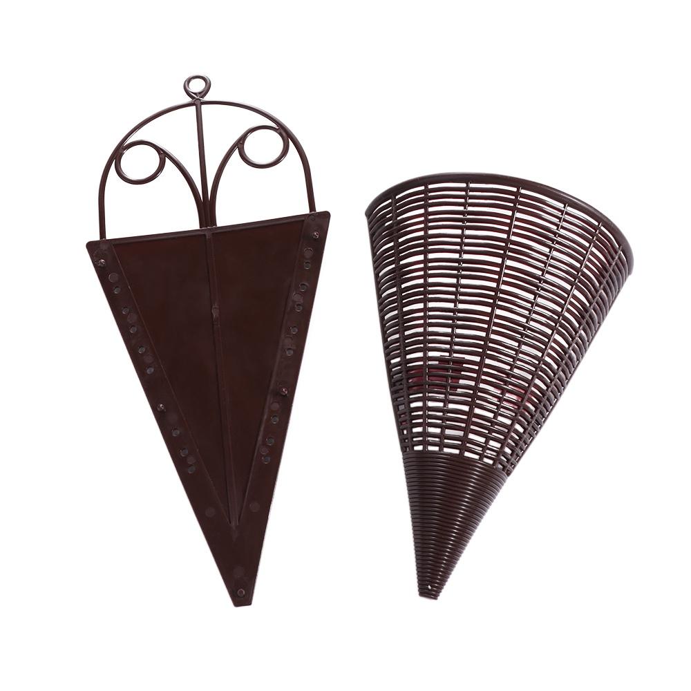 Plastic Imitation Rattan Hanging Flower Basket Simulation Flower Vase Pot  Indoor Decoration