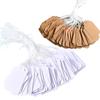 100Pcs Blank Price Label Tags String Tie Watch Jewelry Display Merchandise Price Label Paper Cards Rectangular Blank Price Tag