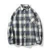 Осенне-зимняя мода Американский кэжуал Рубашка в клетку с длинным рукавом Мужская Свободная Универсальная Ретро Меховая куртка-рубашка Мужская