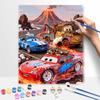 Disney Oil Paint Digital Painting Art Kit Cars Volcano Racing Scene FillIn Painting Home Decor