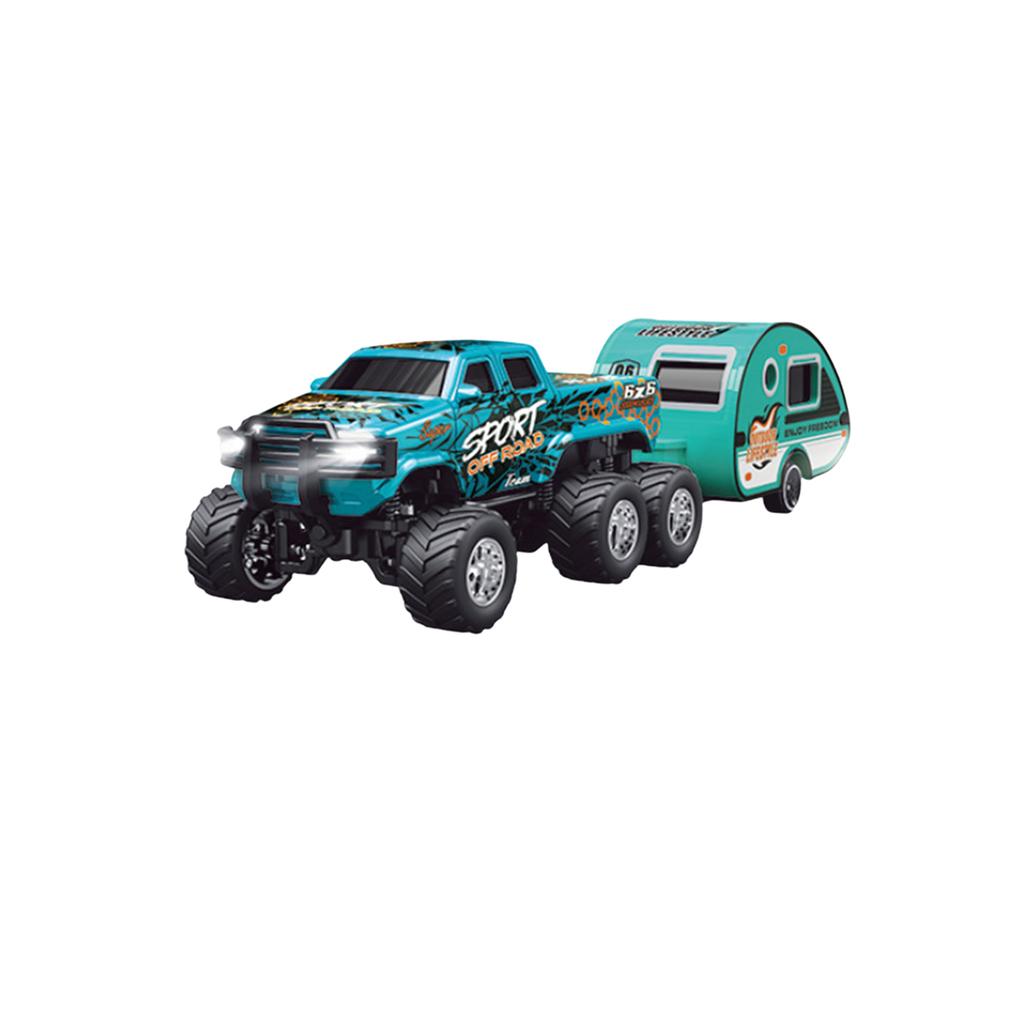 RC Truck, 1:64 Scale Truck With Lights, Remote Control Truck, 2.4GHz Rc Truck, Rechargeable Remote Control Semi Truck With Trailer