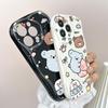 Cute Cartoon Pattern Cream Texture Casing Wavy Edge Soft Silicone Cover Phone Case for Huawei Honor Infinix Tecno iPhone