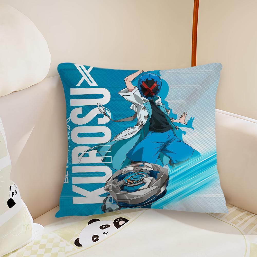 Anime BBeyblade Burst cushion cover Plush Fabric Soft Double Sided Print Sofa Cushion Cover Throw Pillow Covers