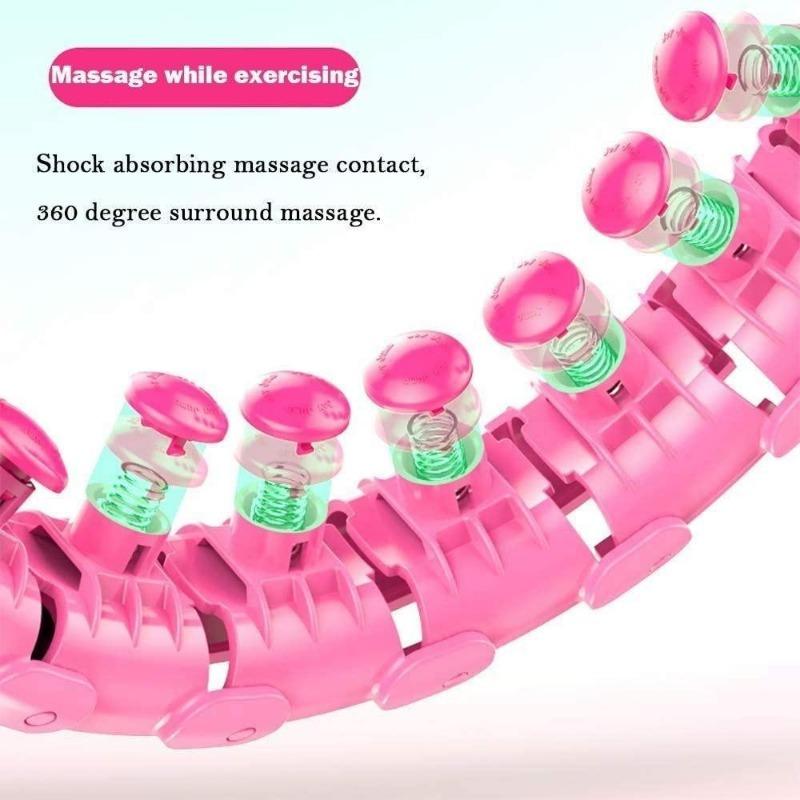 Брюшное оборудование, обруч с грузом, 24 съемных узла, подходит для взрослых и фитнес-профессионалов