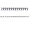 [R5573] - Silver 'Maille Curb' Silver Chain (rhodium) - 45cm 2mm