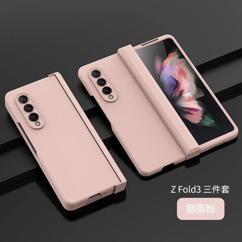 Чехол для телефона цвета конфет для Samsung Galaxy Z Fold 6 5 4 3 5G с шарнирной пластиковой задней крышкой B03