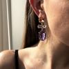 1 Pair Elegant Long Tassel Drop Earrings Shining Rhinestones Inlaid Exaggerated Dangle Earrings Fashion Accessories
