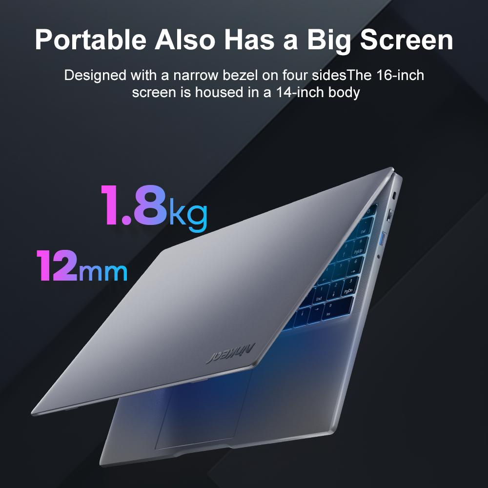 Ninkear Ноутбук N16 Pro, 16 дюймов, IPS-экран, 2560*1600, Intel Core i7-13620H, 32 ГБ ОЗУ + 1 ТБ SSD