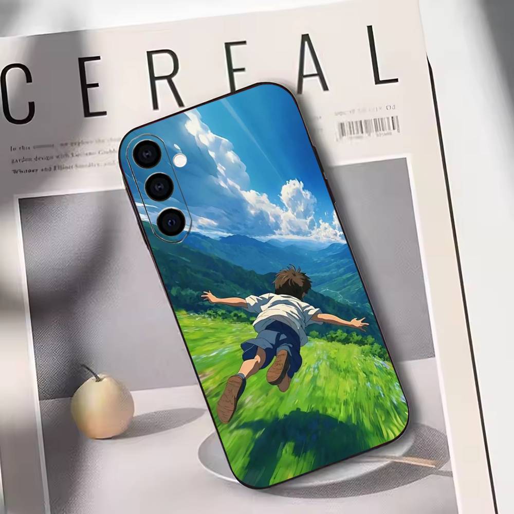 Weathering With You Phone Case For Samsung Galaxy A73,A72,A71,A70,A53,A52,A51,Soft Silicone Black Cover