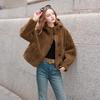 Sancai Women's Hooded Faux Fur Toggle Coat