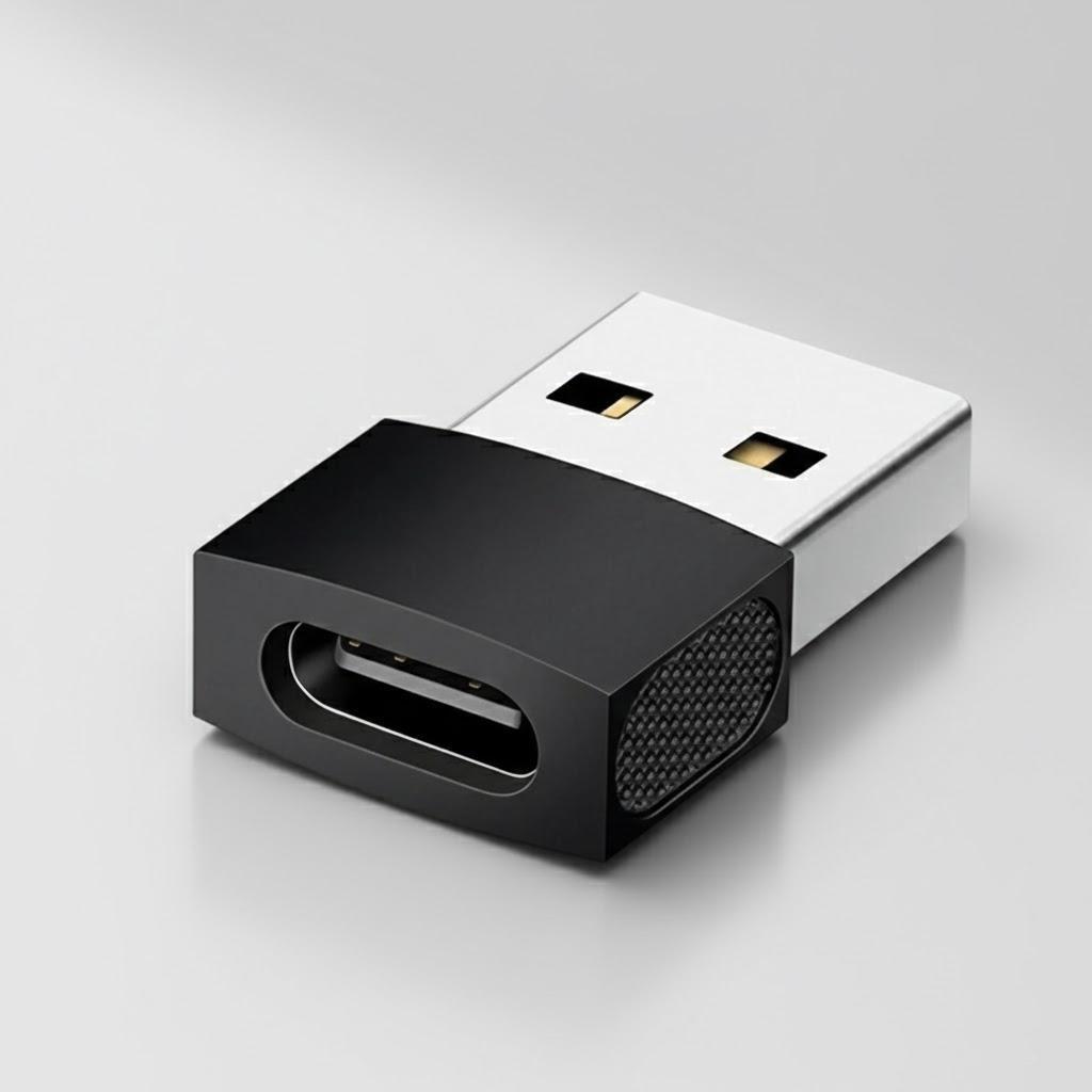 Адаптер USB Type C 6A, USB 2.0 Type A (папа) на Type C (мама), конвертер для зарядки и передачи данных