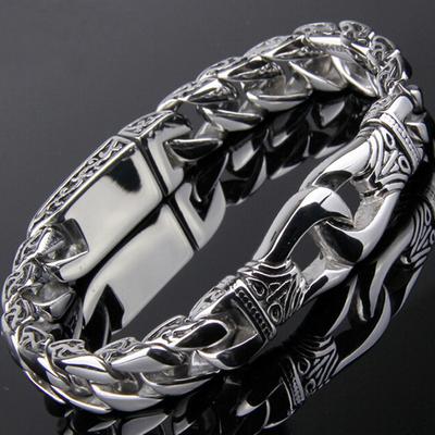 Винтажный мужской браслет из нержавеющей стали с подвеской для мужчин, тотемная цепочка, мужские браслеты, браслеты на руку, ювелирные изделия в стиле викингов, манненская повязка на руку