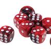 10x Six Sided D6 Dice Dotted For Props Purple Blue