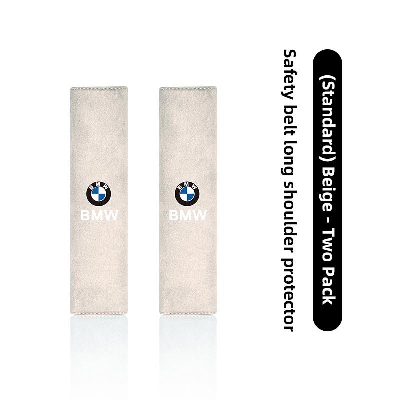 2pcs Suede Car Seat Belt Shoulder Protective Cover For BMW E46 E90 E60 F30 F10 E39 E36 F20 G20 G30 E92 E87 E91 X5 E70 F11 E30 X4 XR1