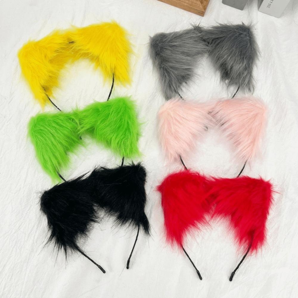 Furry Cat Ears Headband Artificial Cosplay Headband Cute Gothic Headband Photo