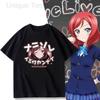 LoveLive Футболка Маки Нисикино Милая Модная Мультяшный Принт Футболка Харадзюку Повседневная Унисекс Женская Летняя Хлопковая С Коротким Рукавом Футболки