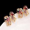 1 Pair Women's Colorful Bowknot Bow Ear Studs Earrings Jewelry Charm AVE