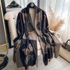Summer New Air Conditioner Shawl Women's Autumn and Winter Retro Warm Scarf Tassel with Thickened Scarf