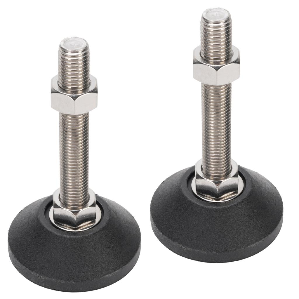 2 шт. Регулируемые ножки M16, регулировка высоты 100 мм, круглое основание 80 мм, нескользящие мебельные регуляторы для