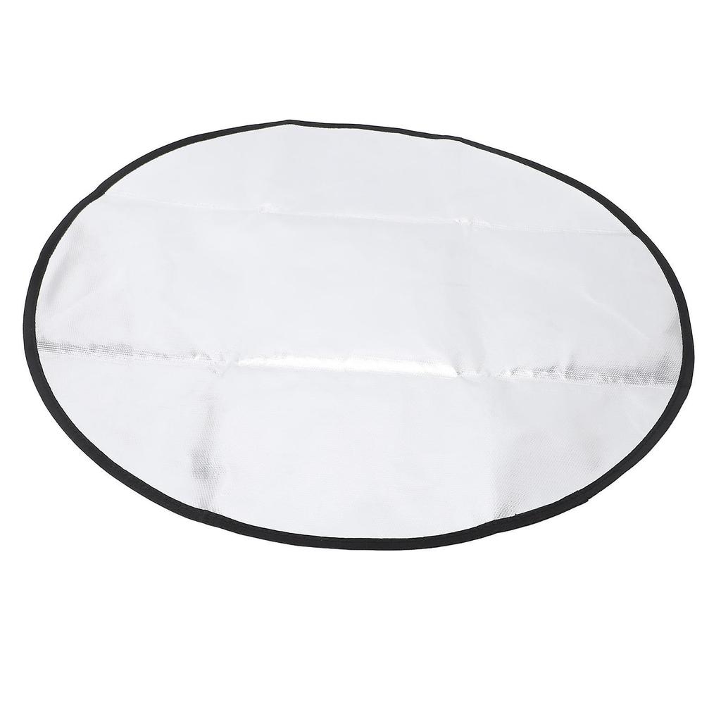 36 Inch Round Outdoor Under Grill Mat Fireproof Grill Pad Oilproof Waterproof Heat Resistant Indoor Fireplace Fire Pit Mat Silicone and Aluminum Foil