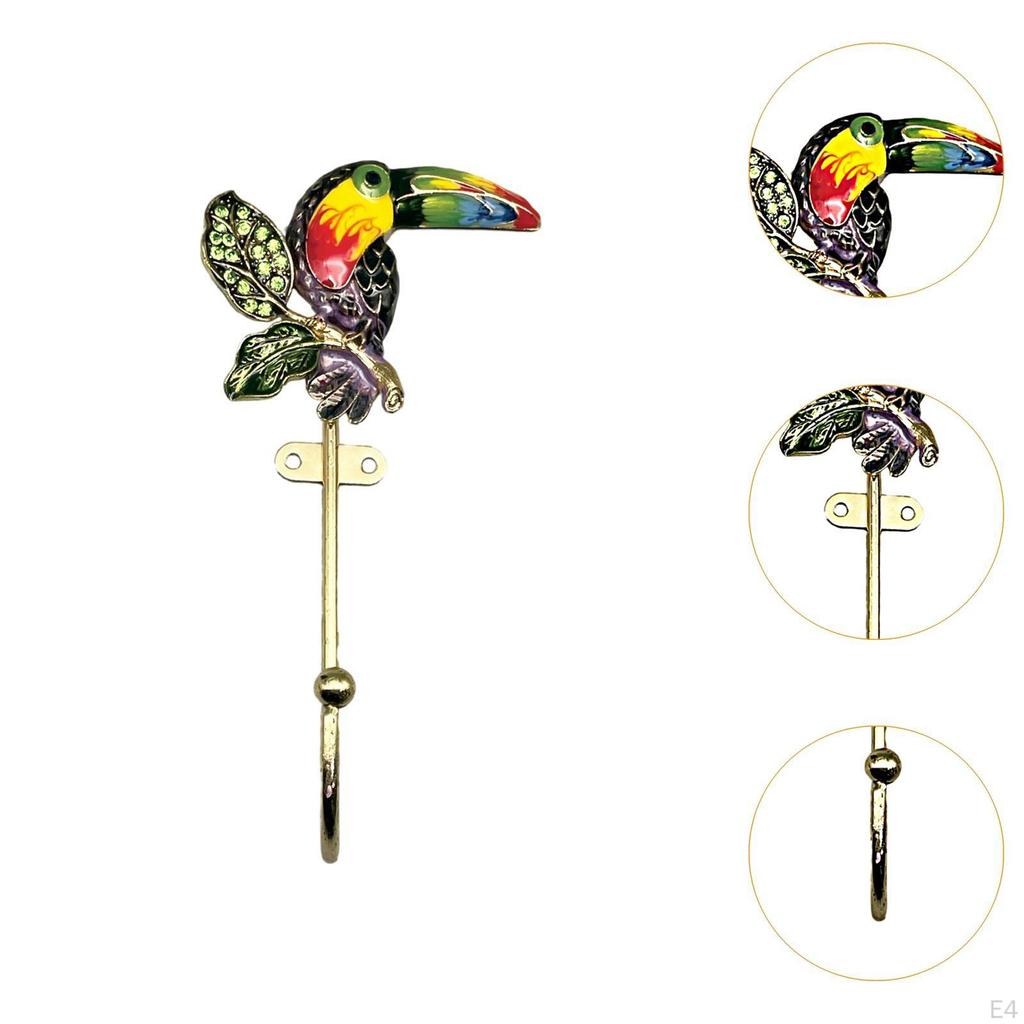 Настенный крючок для одежды в виде птицы, простой в установке, прочный, декоративный, вешалка для подвешивания пальто, для прихожей