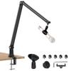 Microphone Arm Microphone Stand Arm Adjustable Microphone Stand Arm Tabletop Black Microphone Clip Holder Included Microphone Screw Adapter Included