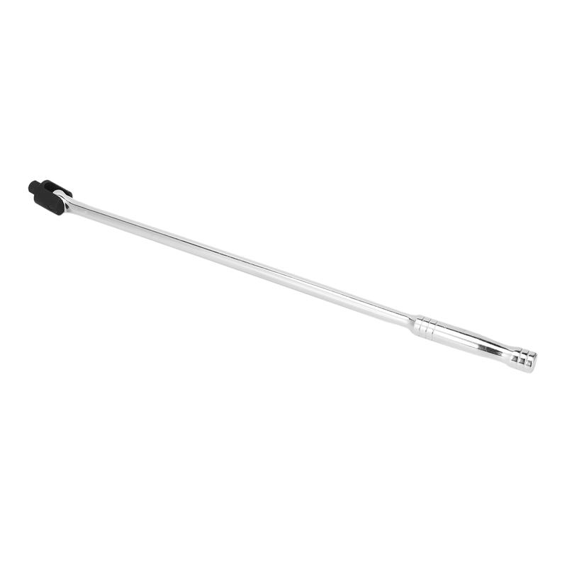 1Piece 24 Inch Long 1/2 Inch Breaker Bar Socket Driver 180 Degree Flex Head With Spring-Loaded Ball Bearing Socket Wrench Hand T