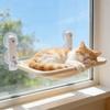 Foldable Cordless Cat Window Hammock Breathable Cat Perch with Strong Suction Cups Steel Frame Scratch Resistant Bed