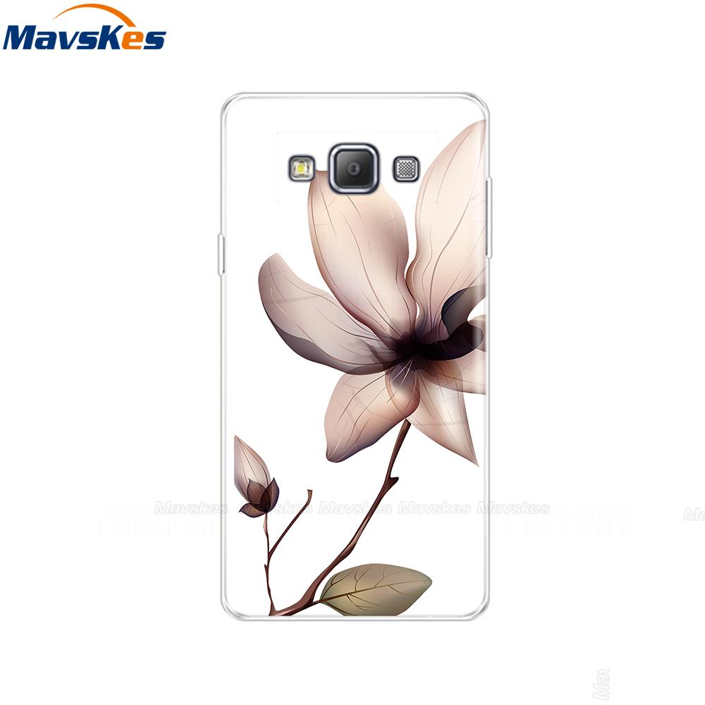 Силиконовый чехол для телефона Samsung Galaxy A3 2015 Цветок Кошка A300 Мягкая ТПУ задняя крышка для Samsung A3 2015 A300H A3000 SM-A300F pop