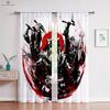 Узор Воин Руна Печатные Шторы Черно-Красные Полиэстеровые Волокна Шторы Спальня Гостиная Кухня Шторы 2 Шт.