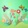 Yeaqee 2 Pcs Flower Banner Garland Double-Sided Colorful Waterproof Flower Birthday Party Decoration Paper Backdrop for Birthday Wedding Baby