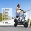 F3 1000W Adult Electric Scooter with Seat, Dual Disc Brakes, Removable Basket, Foldable, Maximum Range 55-60km, Wide Tires, City Commuting
