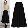 Korean-Style Mid-Length High Waist Elastic Skirt for Women