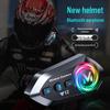 Bluetooth-гарнитура для мотоциклетного шлема Y12 с шумоподавлением, долгим временем работы, для полнолицевых и полулицевых шлемов.