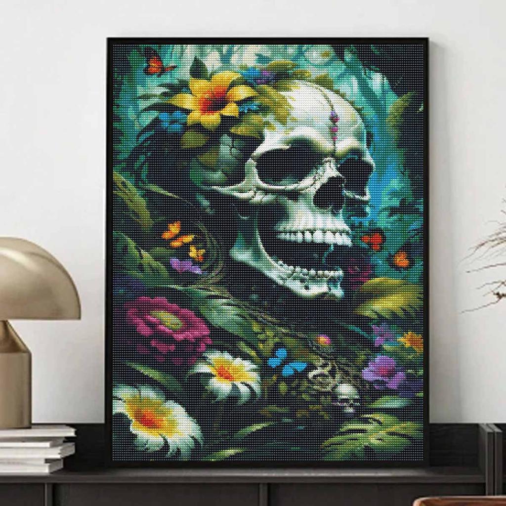 5D Diy Diamond Painting Skull Flowers Butterfly Embroidery Diamond Painting Embroidery Cross Stitch Embroidery Home Decor