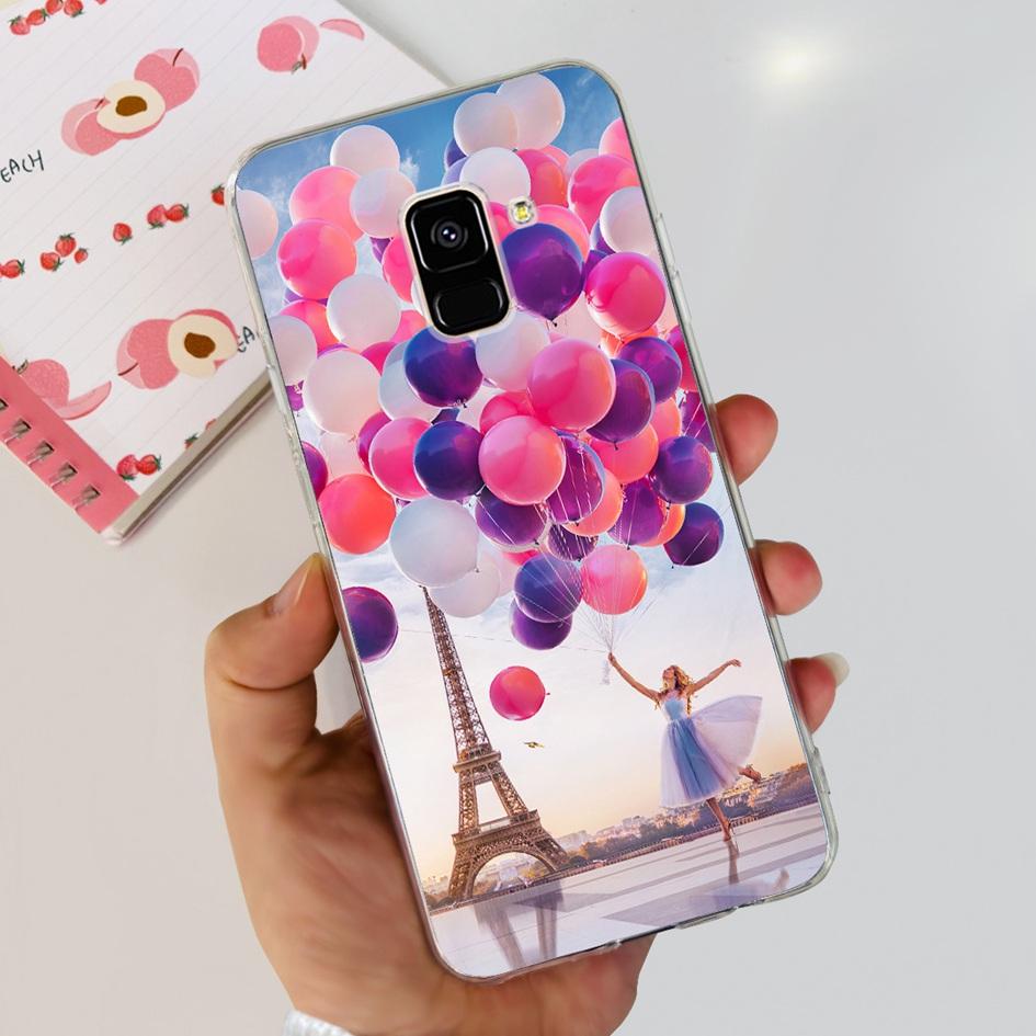 Чехол для Samsung Galaxy A8 2018 / A8 Plus 2018 A530F A730F Силиконовый чехол Популярный цветок одуванчика Мягкий TPU Чехол-защита для телефона
