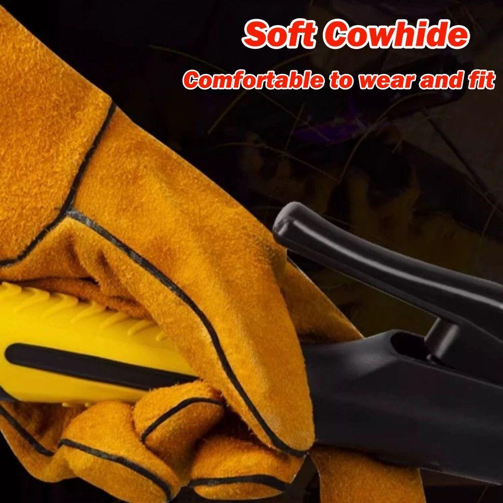 Cowhide Soldering Gloves Flame-retardant Welding Gloves New Labor Gloves
