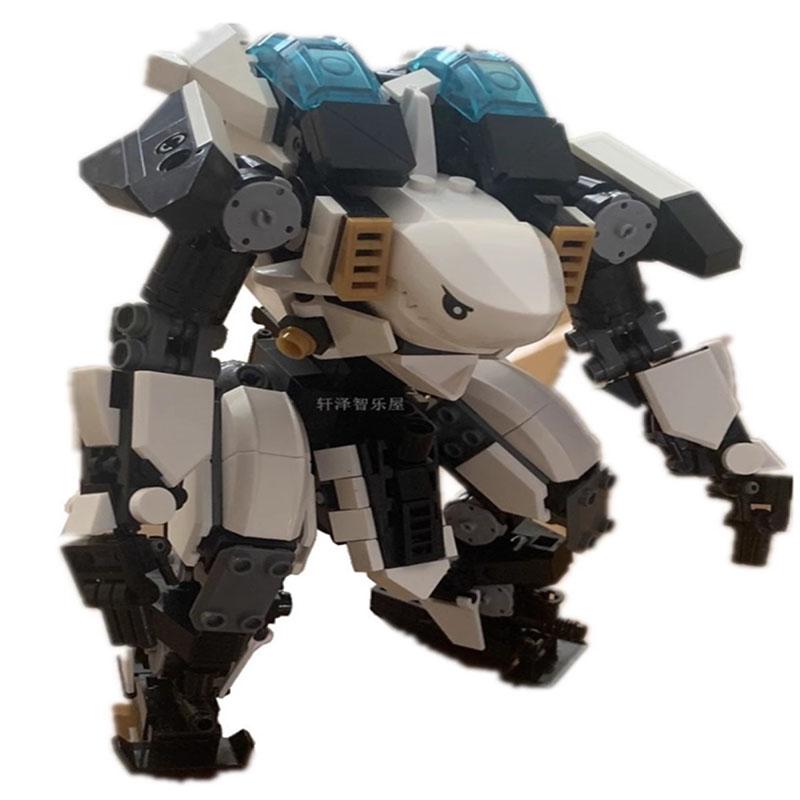 Нетоксичный Moc Серия Морская Биология Большой Белый Акула Мех Робот Альтернатива Специальная Броня Сборка Игрушка Строительные Блоки