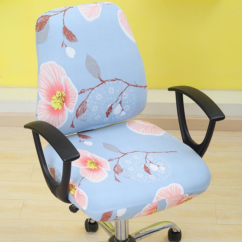 Printed Stretch Split Seat Cover Universal Computer Sectional Chair Covers Home Decor Rotating Lift Office Chair Protectors