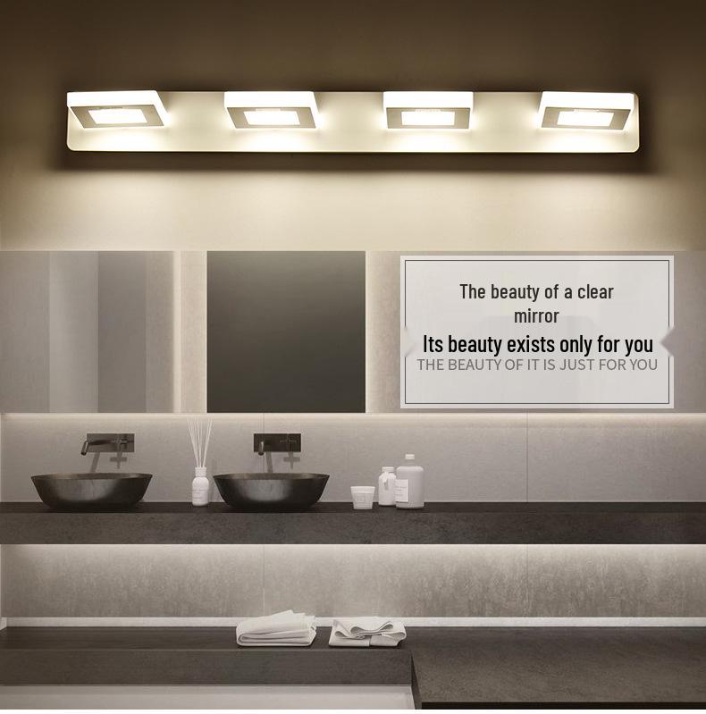 Водонепроницаемый Современный Светодиодный Светильник для Туалетного Столика в Ванной с Защитой от Запотевания и Защитой Глаз