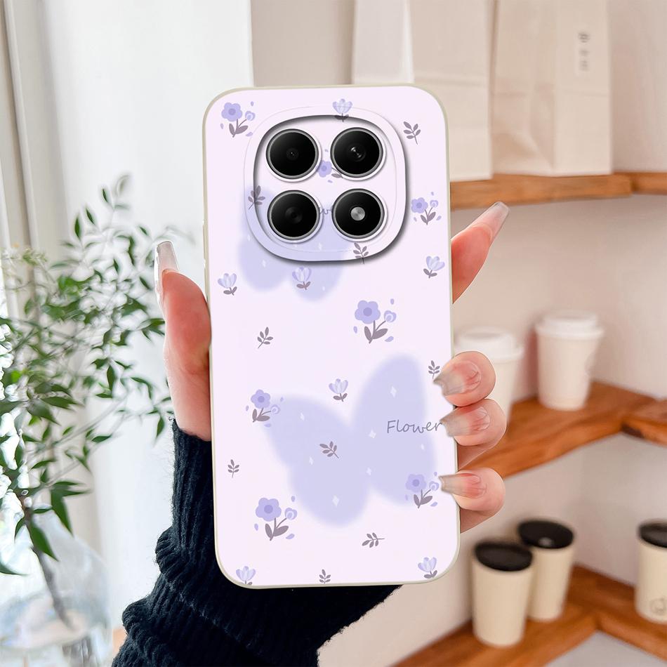 Чехол для Poco M8 Pro Милый дизайн Ударопрочный Защита для телефона Мягкий Жидкий Силикон Высокое качество Задняя крышка Для Poco M 8 M8Pro Capa