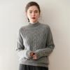 Soft & Cozy Baby Cashmere Women's Sweater - 2025 Autumn/Winter, Half-High Collar, Thick Cable Knit for Warmth