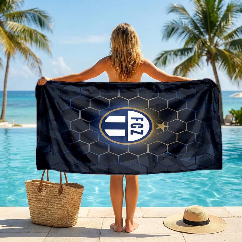 FC Zürich print Quick Dry Beach Towel Microfiber Absorbent Portable Travel Swimming Towel
