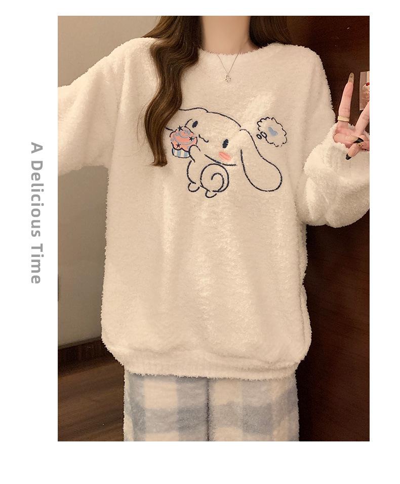 Женский уютный флисовый зимний пижамный комплект - Мягкий, Плотный и Теплый