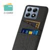 For Xiaomi 14T Pro Case Cloth+Hard PC Phone Cover with Dual Card Slots